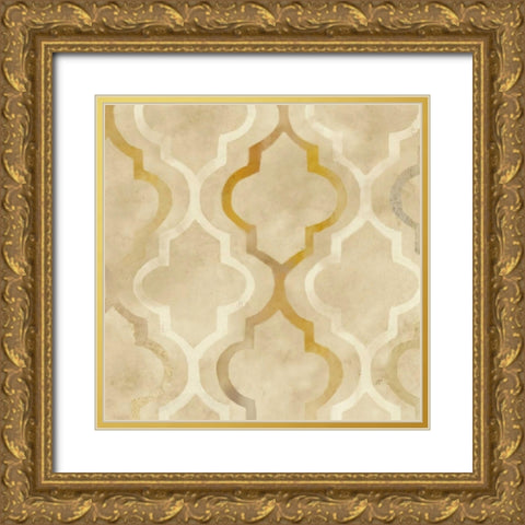 Majestic  Patterns  I Gold Ornate Wood Framed Art Print with Double Matting by Coulter, Cynthia