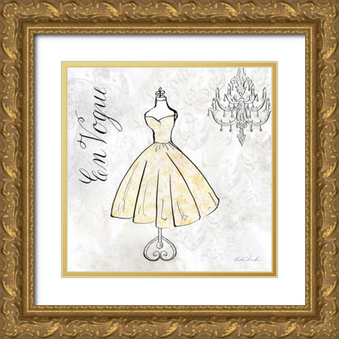 High Fashion I Gold Ornate Wood Framed Art Print with Double Matting by Dundon, Caitlin