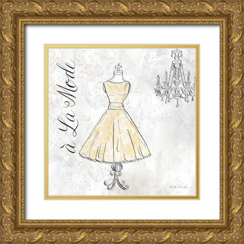 High Fashion III Gold Ornate Wood Framed Art Print with Double Matting by Dundon, Caitlin