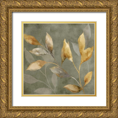 Majestic Leaves II Gold Ornate Wood Framed Art Print with Double Matting by Coulter, Cynthia