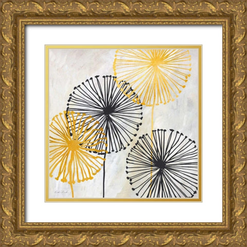 Dandelion Design I Gold Ornate Wood Framed Art Print with Double Matting by Dundon, Caitlin