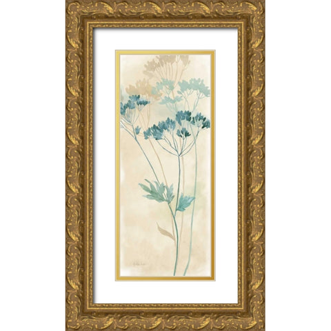 Gentle Nature Panel III Gold Ornate Wood Framed Art Print with Double Matting by Coulter, Cynthia