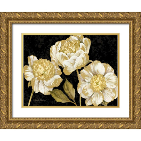 Touch of Gold Landscape on Black Gold Ornate Wood Framed Art Print with Double Matting by Gladding, Pamela