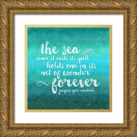 The Voice of the Sea I   Gold Ornate Wood Framed Art Print with Double Matting by Coon, Tracey