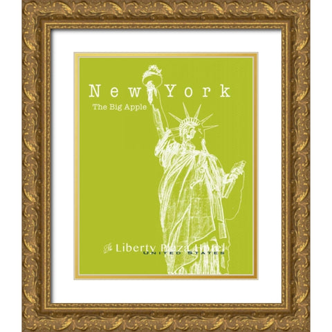 Travel Posters II  Gold Ornate Wood Framed Art Print with Double Matting by Cusson, Marie Elaine