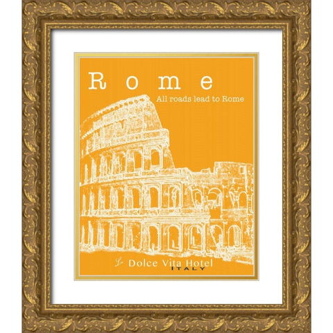 Travel Posters III  Gold Ornate Wood Framed Art Print with Double Matting by Cusson, Marie Elaine