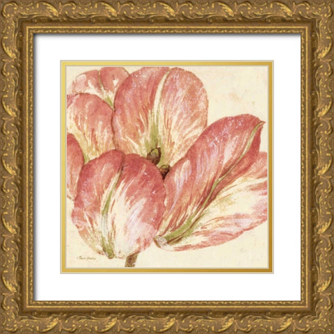 Floral Fresco I   Gold Ornate Wood Framed Art Print with Double Matting by Gladding, Pamela