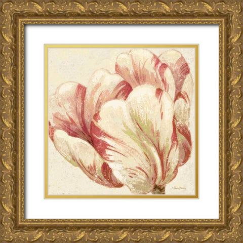 Floral Fresco II  Gold Ornate Wood Framed Art Print with Double Matting by Gladding, Pamela