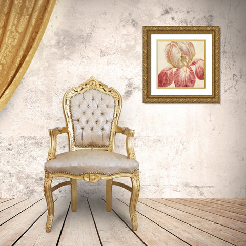 Floral Fresco III   Gold Ornate Wood Framed Art Print with Double Matting by Gladding, Pamela