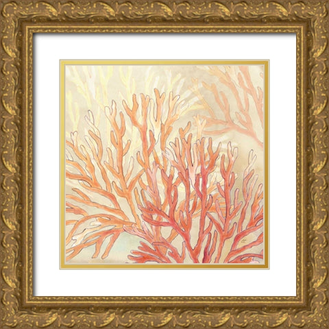 Coral Reef Cream II   Gold Ornate Wood Framed Art Print with Double Matting by Coulter, Cynthia