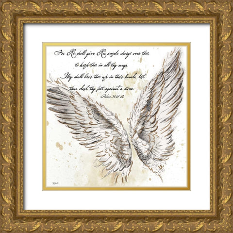 On Angels Wings II   Gold Ornate Wood Framed Art Print with Double Matting by Tre Sorelle Studios