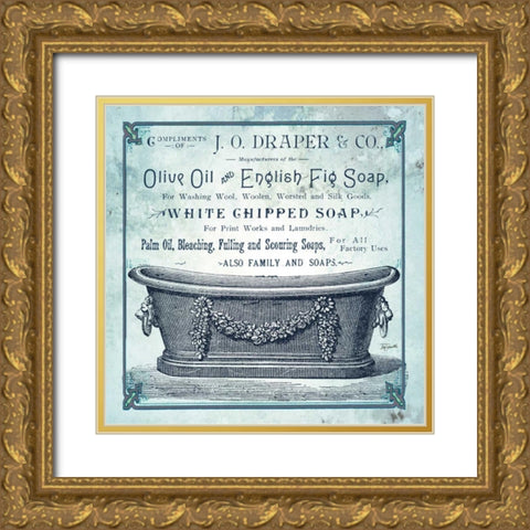 Old Fashioned Bath I    Gold Ornate Wood Framed Art Print with Double Matting by Tre Sorelle Studios