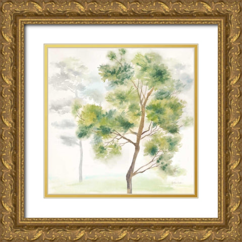 Woodland Trees III  Gold Ornate Wood Framed Art Print with Double Matting by Coulter, Cynthia