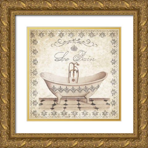 Simply Elegant Bath II   Gold Ornate Wood Framed Art Print with Double Matting by Cusson, Marie Elaine