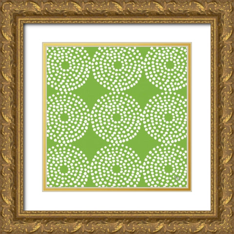 Painters Palette Citrine I Gold Ornate Wood Framed Art Print with Double Matting by Nancy Green Design