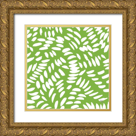 Painters Palette Citrine II Gold Ornate Wood Framed Art Print with Double Matting by Nancy Green Design