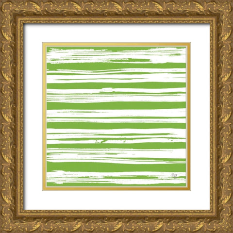 Painters Palette Citrine III Gold Ornate Wood Framed Art Print with Double Matting by Nancy Green Design