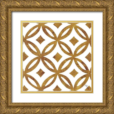 Golden Opportunity IV  Gold Ornate Wood Framed Art Print with Double Matting by Nancy Green Design