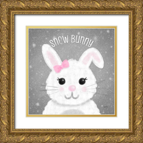 Snow Buddies IV  Gold Ornate Wood Framed Art Print with Double Matting by Noonday Design