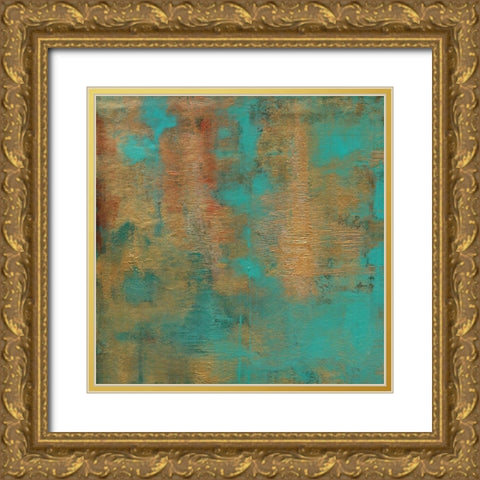 Rustic Elegance Square I  Gold Ornate Wood Framed Art Print with Double Matting by Elaine-Cusson, Marie