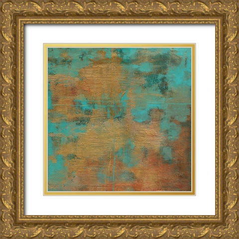 Rustic Elegance Square II  Gold Ornate Wood Framed Art Print with Double Matting by Elaine-Cusson, Marie