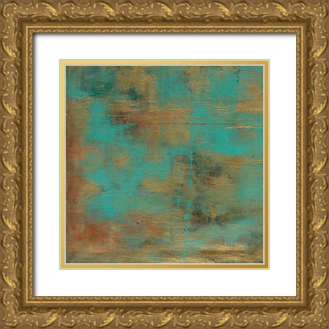 Rustic Elegance Square III  Gold Ornate Wood Framed Art Print with Double Matting by Elaine-Cusson, Marie