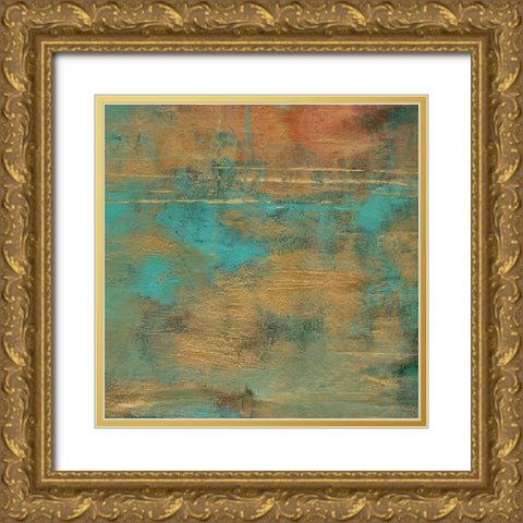 Rustic Elegance Square IV  Gold Ornate Wood Framed Art Print with Double Matting by Elaine-Cusson, Marie