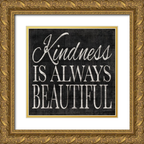 Kindness and Joy Signs I  Gold Ornate Wood Framed Art Print with Double Matting by Killeen, Jen
