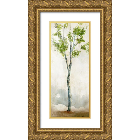 Watercolor Birch Trees I  Gold Ornate Wood Framed Art Print with Double Matting by Milan, Vittorio