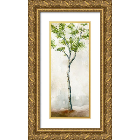 Watercolor Birch Trees II Gold Ornate Wood Framed Art Print with Double Matting by Milan, Vittorio