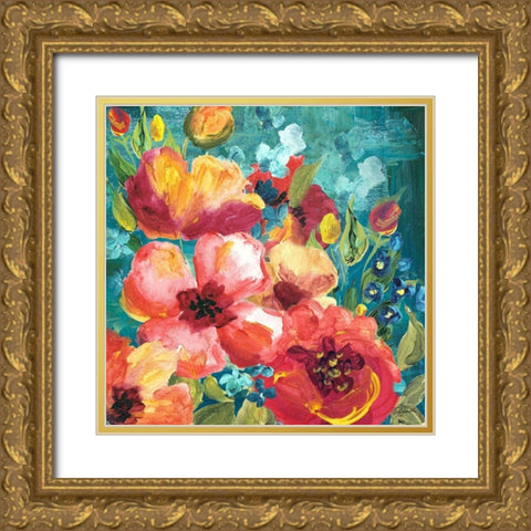 Rainbow Garden   Gold Ornate Wood Framed Art Print with Double Matting by Tre Sorelle Studios