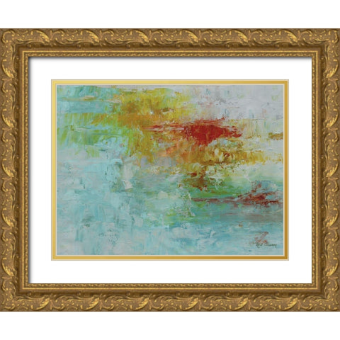 Lush Sunset  Gold Ornate Wood Framed Art Print with Double Matting by Elaine-Cusson, Marie