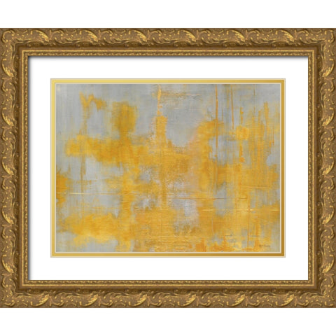 Golden Light Landscape Gold Ornate Wood Framed Art Print with Double Matting by Elaine-Cusson, Marie