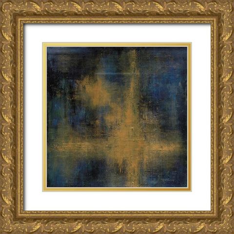 Blue Fantasy Gold Ornate Wood Framed Art Print with Double Matting by Cusson, Marie Elaine
