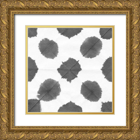 Watermark Black and White II Gold Ornate Wood Framed Art Print with Double Matting by Nancy Green Design