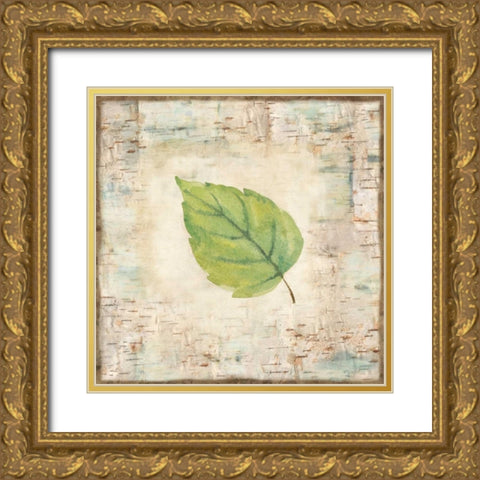 Nature Walk Leaves IV Gold Ornate Wood Framed Art Print with Double Matting by Coulter, Cynthia