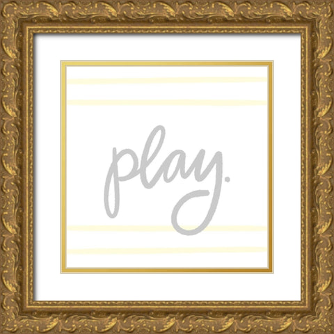 Nursery Rules II Gold Ornate Wood Framed Art Print with Double Matting by Noonday Design