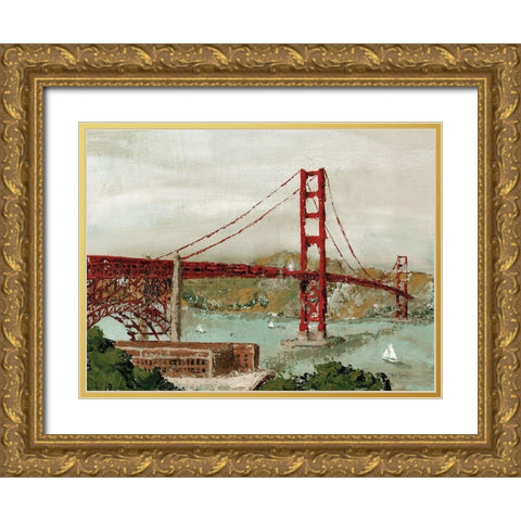 Golden Gate Bridge Gold Ornate Wood Framed Art Print with Double Matting by Cusson, Marie Elaine