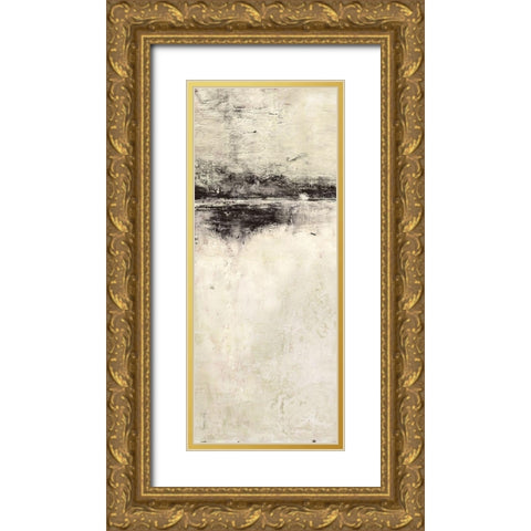 Reflection in Ebony Panel I Gold Ornate Wood Framed Art Print with Double Matting by Cusson, Marie Elaine