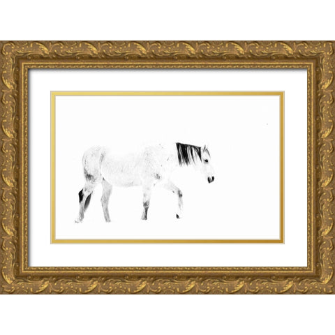Equine Gold Ornate Wood Framed Art Print with Double Matting by Tyrrell, Lu Anne