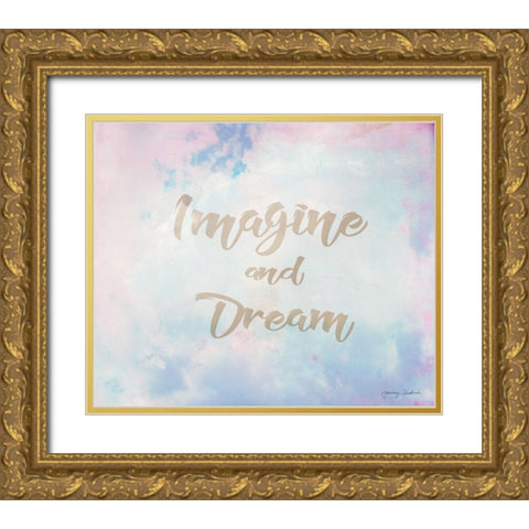 Imagine and Dream Gold Ornate Wood Framed Art Print with Double Matting by Kushnir, Tammy