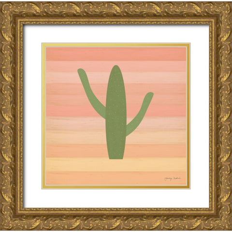 Cactus Desert III Gold Ornate Wood Framed Art Print with Double Matting by Kushnir, Tammy