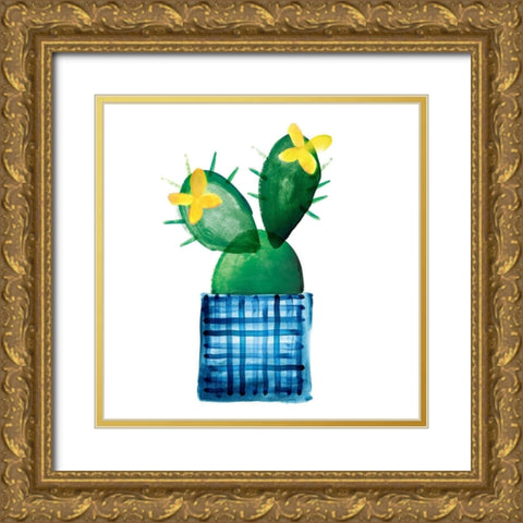 Colorful Cactus VIII Gold Ornate Wood Framed Art Print with Double Matting by Northern Lights