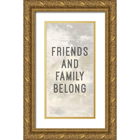 Home is Where Love Resides Panel C Gold Ornate Wood Framed Art Print with Double Matting by Cusson, Marie Elaine