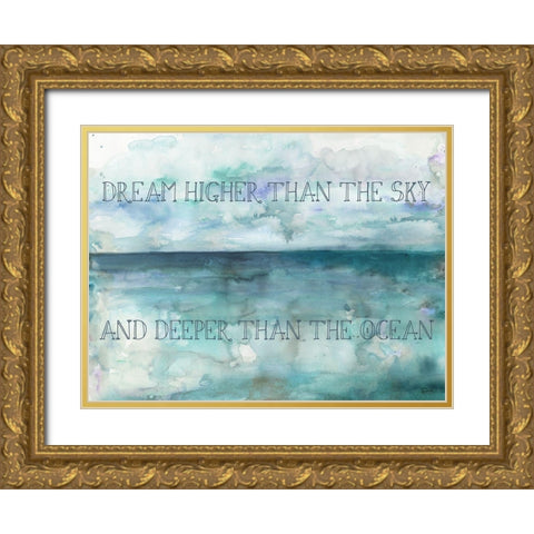 Dream Higher Landscape Gold Ornate Wood Framed Art Print with Double Matting by Tre Sorelle Studios