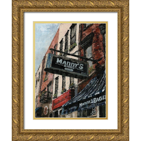 New York Neighborhood II Gold Ornate Wood Framed Art Print with Double Matting by Cusson, Marie Elaine