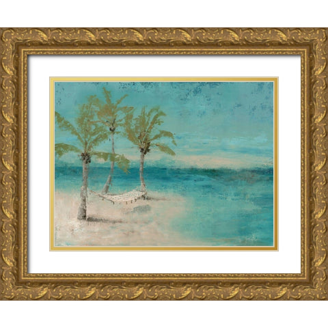 Beach Day Landscape II Gold Ornate Wood Framed Art Print with Double Matting by Cusson, Marie Elaine