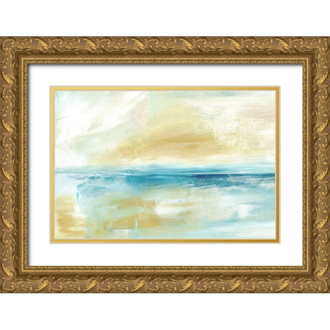 Dreamy Seascape  Gold Ornate Wood Framed Art Print with Double Matting by Dundon, Caitlin