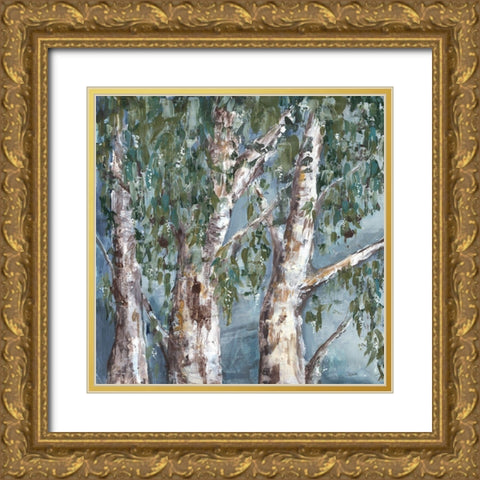 Eucalyptus Trees Gold Ornate Wood Framed Art Print with Double Matting by Tre Sorelle Studios