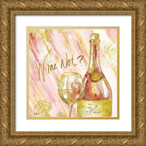 Rose All Day II (Wine Not?) Gold Ornate Wood Framed Art Print with Double Matting by Tre Sorelle Studios